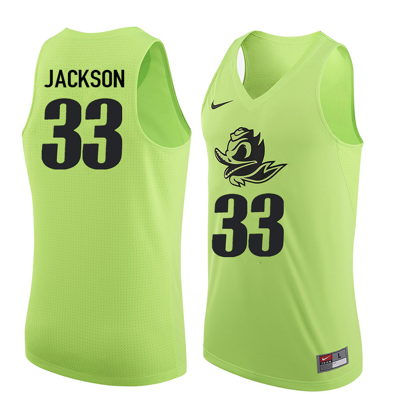Men Oregon Ducks #33 Luke Jackson College Basketball Jerseys Sale-Electric Green - Click Image to Close